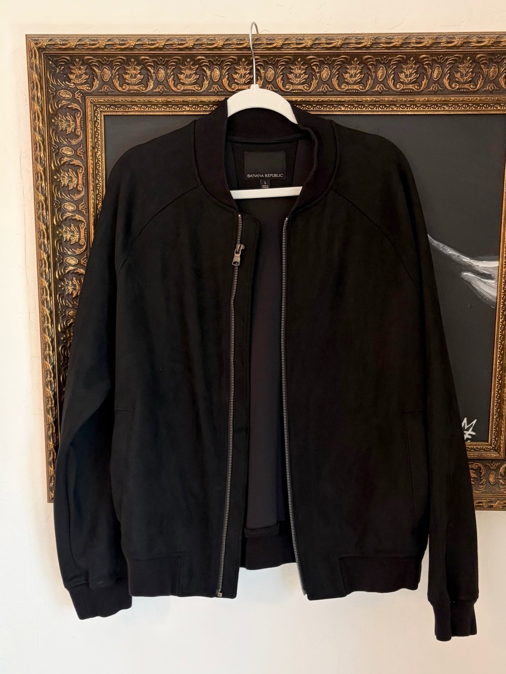Banana Republic Men's Black Bomber Jacket - L - Picture 2 of 6